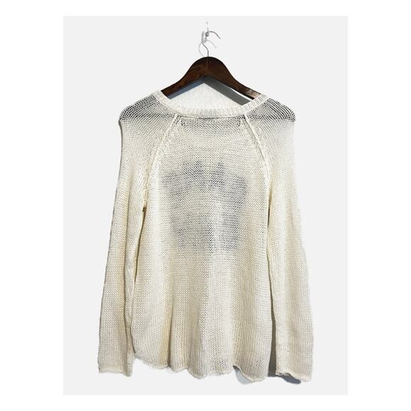 Wooden Ships Knit Game Day Crewneck Sweater Cream XS/ Small - Picture 4 of 9